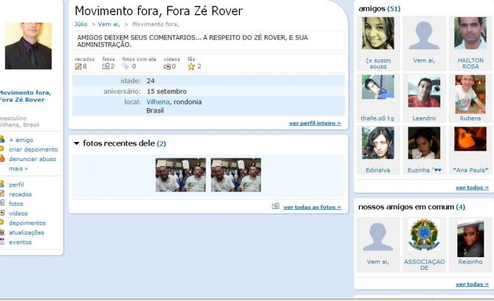 MOVIMENTO “FORA ROVER” CHEGA À INTERNET