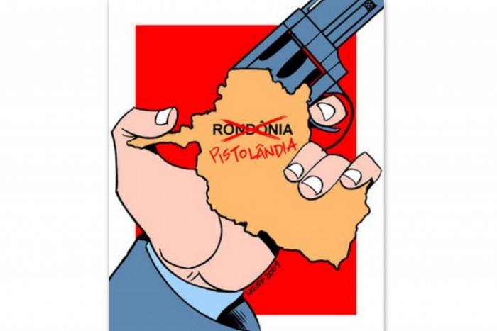 CARTUNISTA ESCREVE SOBRE PISTOLAGEM EM RONDÔNIA